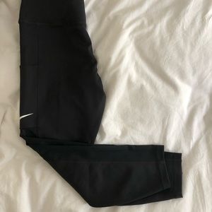 Nike Cropped Black Mesh Leggings
